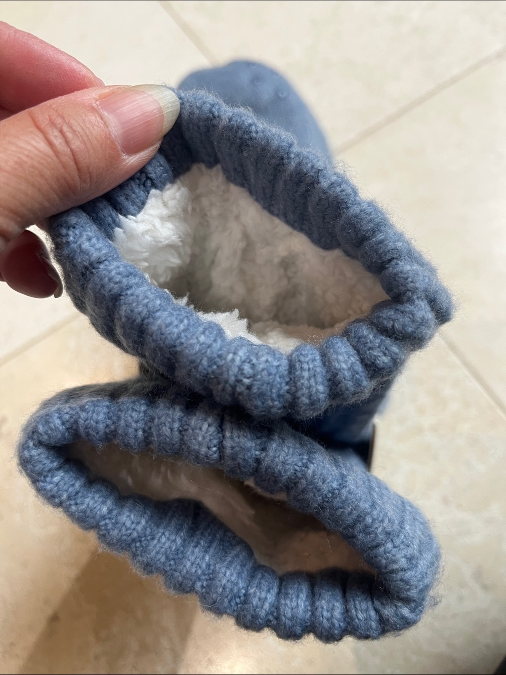 Cozy & Soft Knit Indigo Reading Socks with Non-Slip Dots - Brand New - Picture 5 of 5